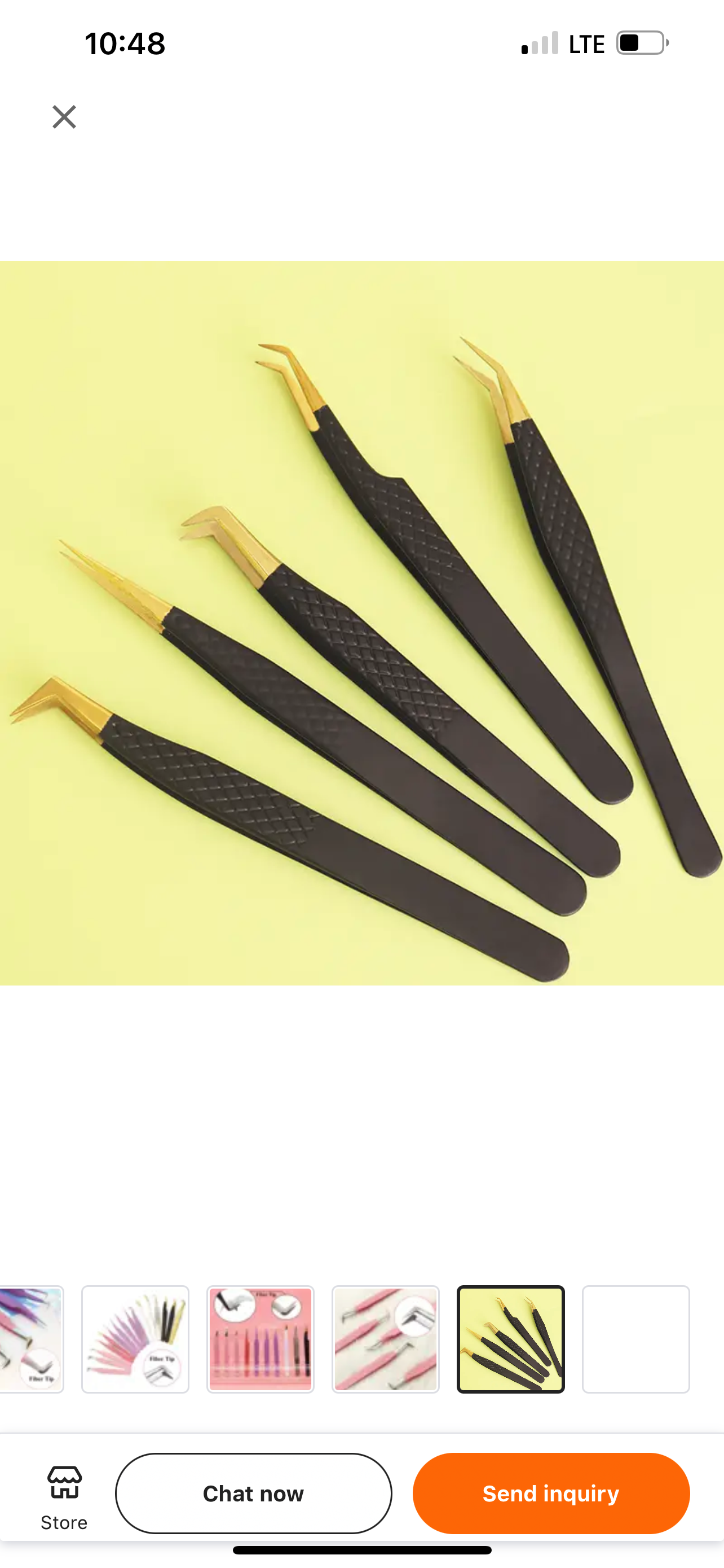 Fiber tip Eyelash tweezer