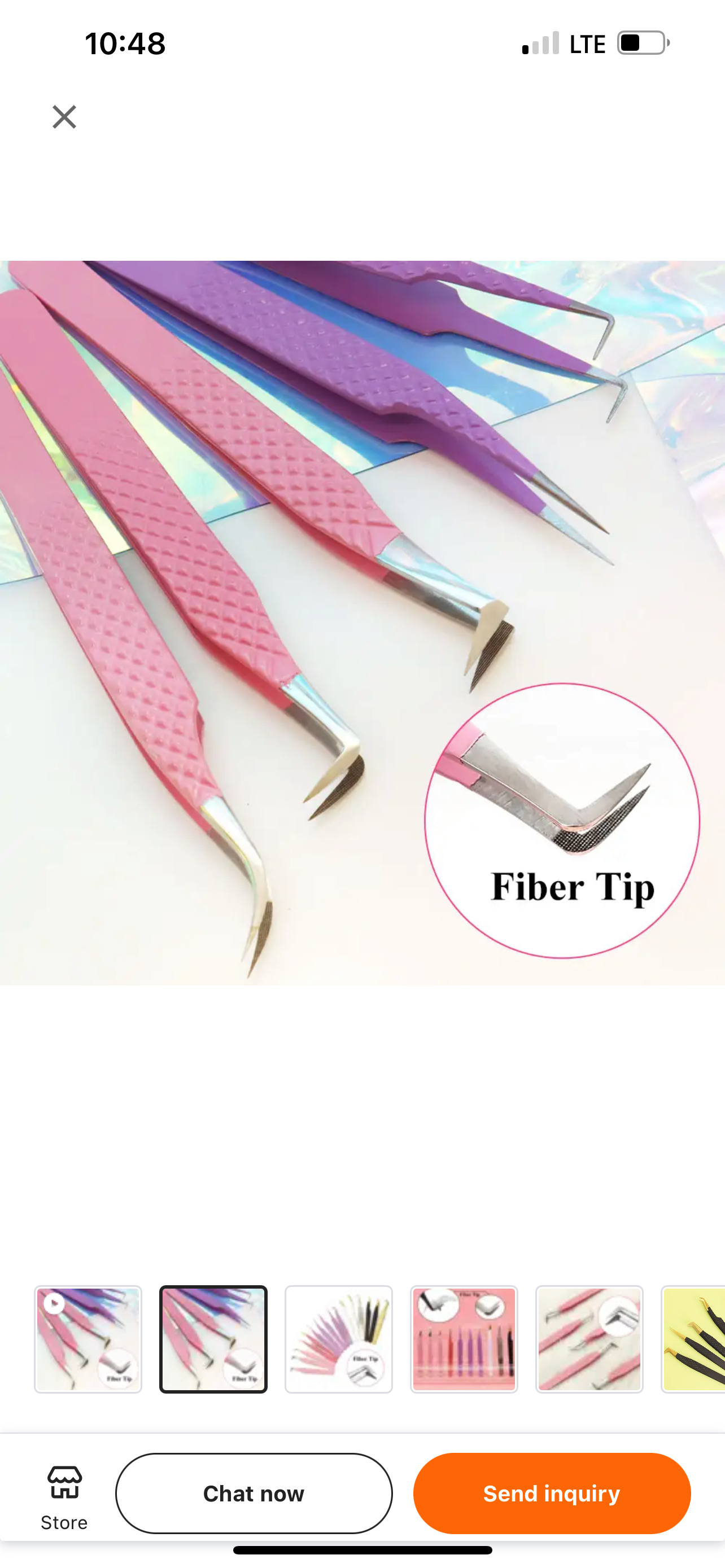 Fiber tip Eyelash tweezer